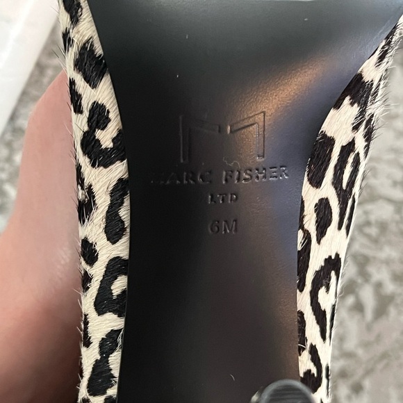 Marc Fisher Ltd. Fifily Snow Leopard Calf Hair Ankle Booties - Picture 10 of 11